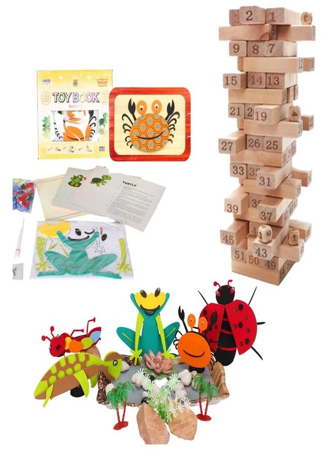 Techny Birds Technybirds Wooden Blocks and Animals 2 Toy Book Combo | Educational Toys for Kids | Montessori Learning | Building Skills | Animal Recognition - Image 2